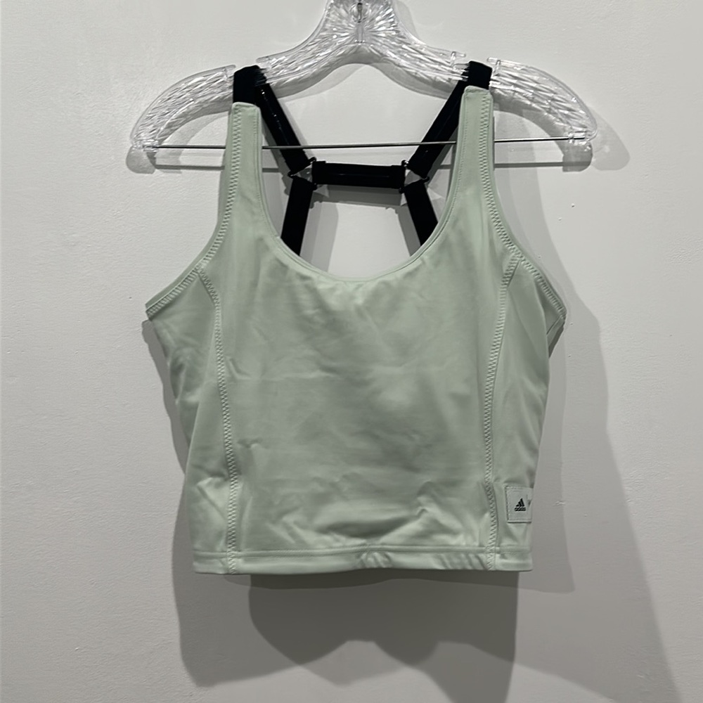 Adidas PARLEY RUN FOR THE OCEANS CROPPED TANK TOP Size L - Picture 7 of 15